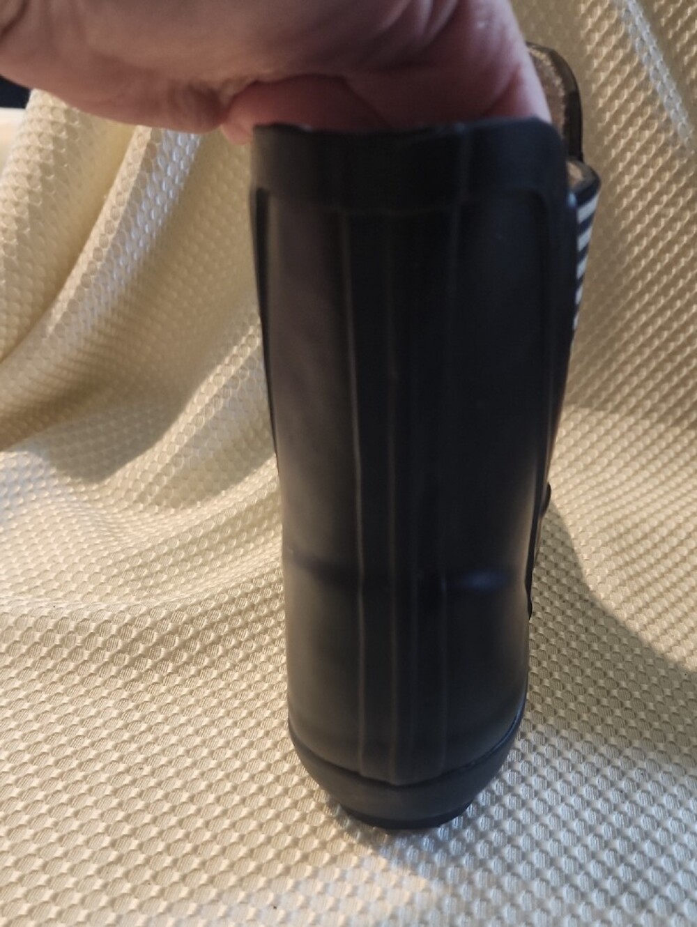 London Fog Black Matte Ankle Rain Boots - Picture 4 of 11